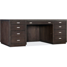 House Blend Executive Desk 72-in Dark Roast Wood - Hooker Furniture