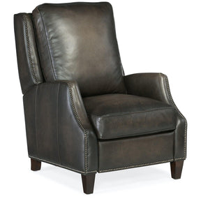 Kerley Manual Push Back Recliner in Sarzana Fortress Brown Leather – Hooker Furniture