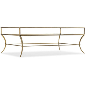 Laureng Rectangle Cocktail Table Gold & Glass | Hooker