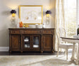 Leesburg Buffet in Mahogany Wood with Glass Doors – Hooker Furniture
