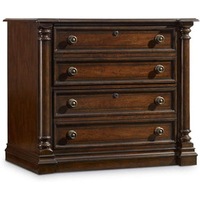 Leesburg Lateral File in Swirl Mahogany Veneers Dark Wood – Hooker Furniture