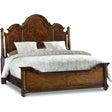 Leesburg Mahogany Poster Bed with Cathedral and Swirl Veneers | Hooker Furniture