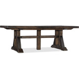 Hooker Furniture Roslyn County Trestle Dining Table W/2 21In Leaves