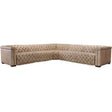 Savion Grandier 130" Tufted Power Reclining Sectional in Top Grain Leather | Hooker