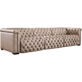 Hooker Furniture Savion Grandier 3-Seat Power Reclining Sofa – Giovanni Taupe Leather