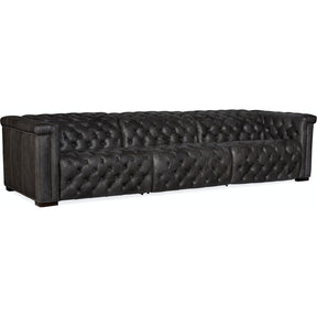 Hooker Furniture Savion Grandier 3-Seat Power Reclining Sofa – Bellagio Gravel Leather