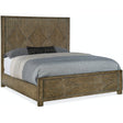 Sundance Panel Bed with Carved Reeded Diamond Motif in Cliffside Brown | Hooker Furniture