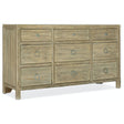 Surfrider Nine-Drawer Dresser Pecan Veneers Driftwood Finish – Hooker Furniture