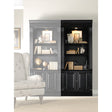 Telluride Bunching Bookcase with Doors in Cherry Veneers Black Finish – Hooker Furniture - sold by Home Elegance USA