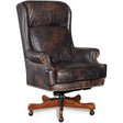 Tucker Executive Swivel Tilt Chair Old Saddle Fudge Leather – Hooker Furniture