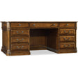 Tynecastle Executive Desk Alder Veneer in Warm Chestnut Finish - Hooker Furniture