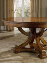 Hooker Furniture Tynecastle Round Pedestal Dining Table With One 18'' Leaf
