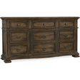 Williamson Nine-Drawer Dresser White Oak & Walnut Veneers in Anthracite Black – Hooker Furniture