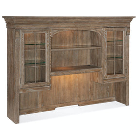 Sutter Credenza Hutch Cathedral Oak Claro Finish - Hooker Furniture