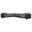 Hooker Furniture Savion Grandier 6-Piece Power Reclining Sectional – Bellagio Gravel Leather