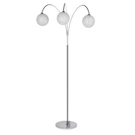 Horizontal Crystal Spheres Floor Lamp // 3 Light - Home Elegance USA