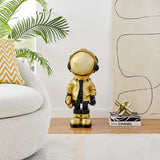 Hubble takes the Stars //Astronaut- Sculpture // Black & Gold - Home Elegance USA