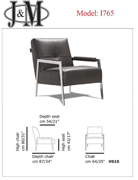 I765 Modern Armchair by J&M Furniture J&M Furniture