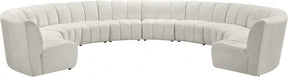 Infinity 10 Piece Modular Sectional In Cream - 638Cream-10Pc | Meridian