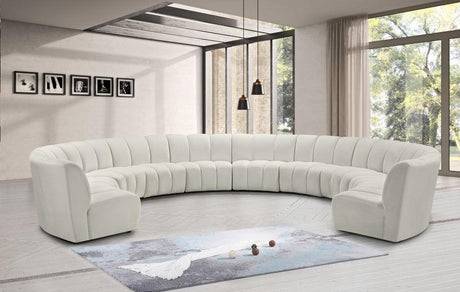 Infinity 10 Piece Modular Sectional In Cream - 638Cream-10Pc | Meridian