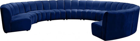 Infinity 10 Piece Modular Sectional In Navy - 638Navy-10Pc | Meridian