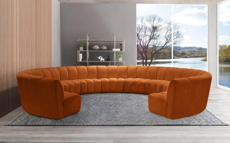 Infinity 11 Piece Modular Sectional In Cognac - 638Cognac-11Pc | Meridian