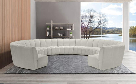 Infinity 11 Piece Modular Sectional In Cream - 638Cream-11Pc | Meridian