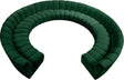 Infinity 11 Piece Modular Sectional In Green - 638Green-11Pc | Meridian