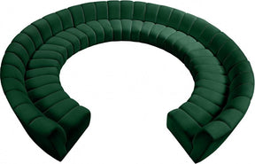 Infinity 11 Piece Modular Sectional In Green - 638Green-11Pc | Meridian