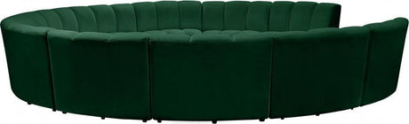 Infinity 11 Piece Modular Sectional In Green - 638Green-11Pc | Meridian