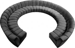 Infinity 11 Piece Modular Sectional In Grey - 638Grey-11Pc | Meridian