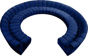 Infinity 11 Piece Modular Sectional In Navy - 638Navy-11Pc | Meridian