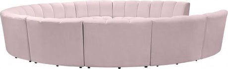 Infinity 11 Piece Modular Sectional In Pink - 638Pink-11Pc | Meridian