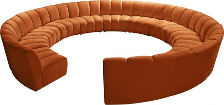 Infinity 12 Piece Modular Sectional In Cognac - 638Cognac-12Pc | Meridian