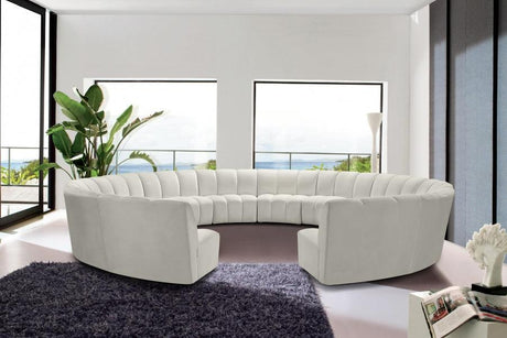 Infinity 12 Piece Modular Sectional In Cream - 638Cream-12Pc | Meridian