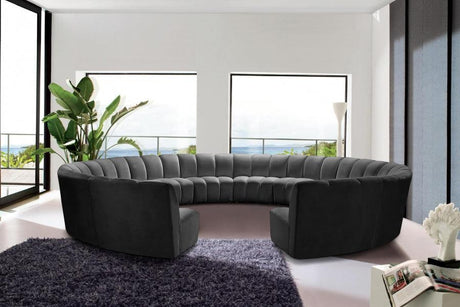 Infinity 12 Piece Modular Sectional In Grey - 638Grey-12Pc | Meridian