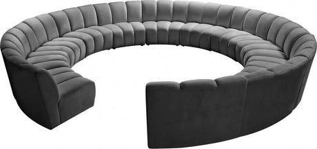 Infinity 12 Piece Modular Sectional In Grey - 638Grey-12Pc | Meridian