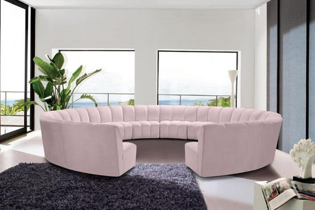 Infinity 12 Piece Modular Sectional In Pink - 638Pink-12Pc | Meridian