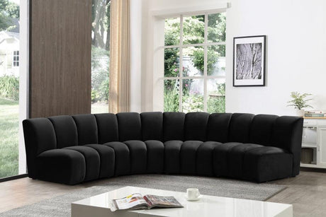 Infinity Modular 4 Piece Sectional In Black - 638Black-4Pc | Meridian