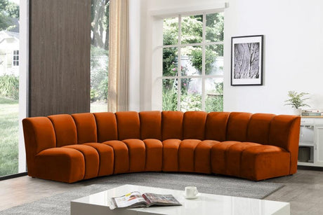 Infinity Modular 4 Piece Sectional In Cognac - 638Cognac-4Pc | Meridian