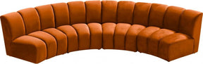 Infinity Modular 4 Piece Sectional In Cognac - 638Cognac-4Pc | Meridian
