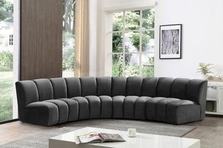 Infinity Modular 4 Piece Sectional In Grey - 638Grey-4Pc | Meridian