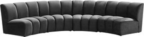 Infinity Modular 4 Piece Sectional In Grey - 638Grey-4Pc | Meridian