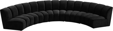Infinity Modular 5 Piece Sectional In Black - 638Black-5Pc | Meridian