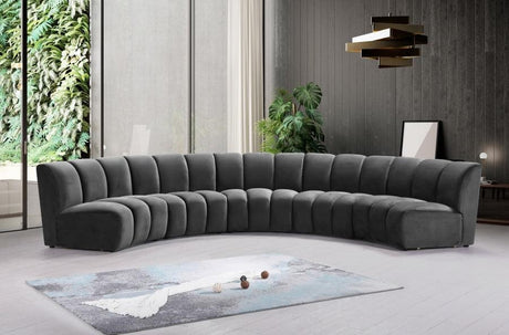 Infinity Modular 5 Piece Sectional In Grey - 638Grey-5Pc | Meridian