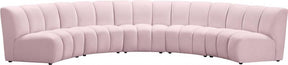 Infinity Modular 5 Piece Sectional In Pink - 638Pink-5Pc | Meridian