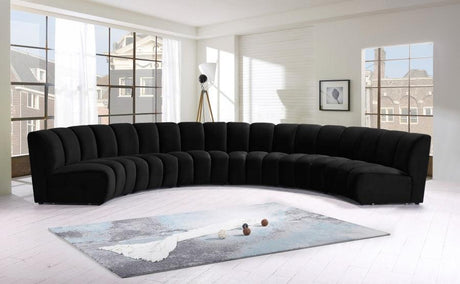 Infinity Modular 6 Piece Sectional In Black - 638Black-6Pc | Meridian