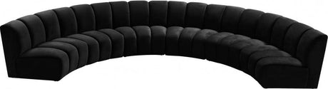Infinity Modular 6 Piece Sectional In Black - 638Black-6Pc | Meridian