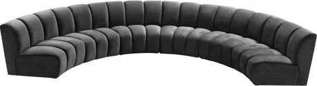 Infinity Modular 6 Piece Sectional In Grey - 638Grey-6Pc | Meridian