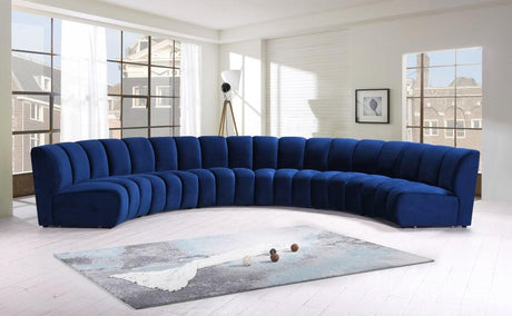 Infinity Modular 6 Piece Sectional In Navy - 638Navy-6Pc | Meridian